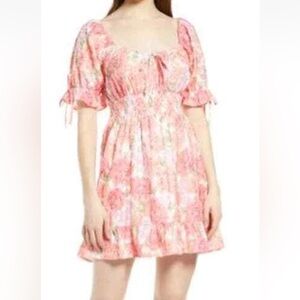 Adelyn Rae Coral Floral Dress